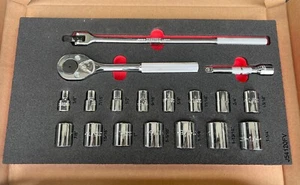 Proto 18pc 1/2" Drive Standard Socket Set 3/8" - 1-1/4” w/ Foam Tray USA NEW - Picture 1 of 7