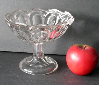 Antique c.1900 small size GLASS COMPOTE country home - Image 1 of 4