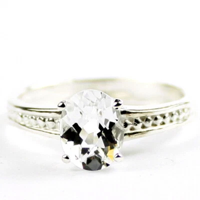 Silver Topaz, 925 Sterling Silver Ladies Ring-Handmade, SR371 - Image 1 of 4