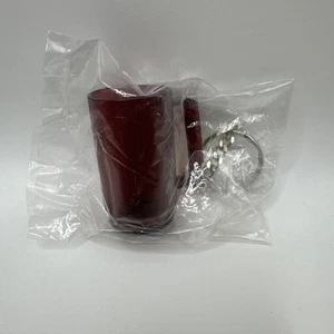 Tupperware NEW Cranberry Ruby Mug Keychain In Package Handle Chain Style Gadget - Picture 1 of 2
