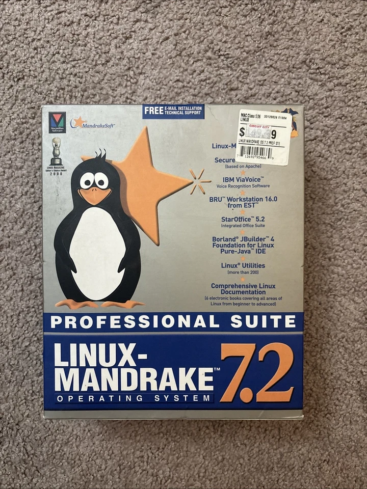 Linux-Mandrake Professional Suite 7.2 Operating System New - Image 1 of 4