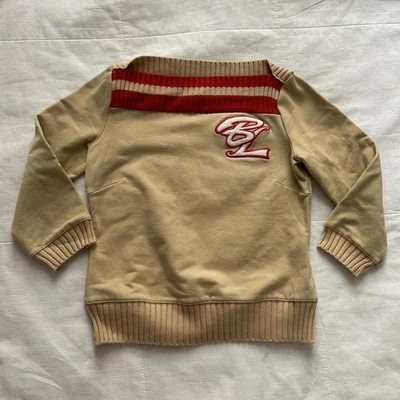 Suéter Preppy Barco Burberry Etiqueta Azul Tostado y Rojo Rayas  Foto 1 de 4