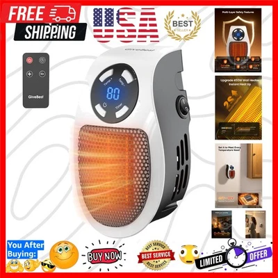 Calentador de Espacio Programable con Pantalla LED, Toma de Pared Remoto Calefacción Eléctrica... Foto 1 de 4