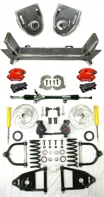 1948 1952 Ford Truck Mustang II Manual Front End Suspension Kit Drop Red Wilwood - Imagem 1 de 4