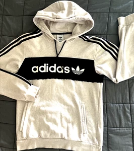 Sudadera con capucha Adidas unisex con logotipo crema talla mediana - Imagen 1 de 8