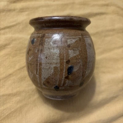Vase Keramik Ton Vintage Mittelalterliches Deko Stück Rarität Sammlerstück Braun - Bild 1 von 4
