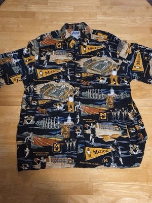 Vintage Missouri Tigers Mizzou Reyn Spooner Hawaiian Button Up Shirt Football XL - Image 1 of 4