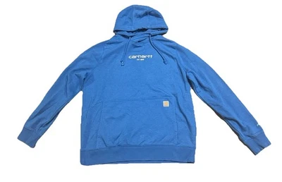 Carhartt Force Relaxed Fit Blue Graphic Athletic Hoodie Women’s Large - Image 1 of 4