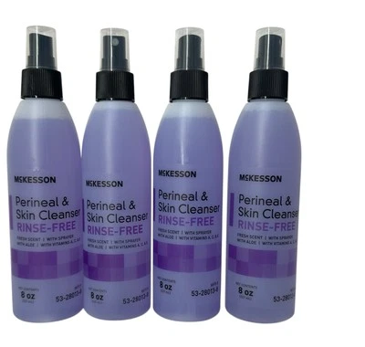 Новый McKesson промежности и кожи очищающее средство ополаскиватель 4 бутылки X 8 унций каждый свежий аромат - Изображение 1 из 4