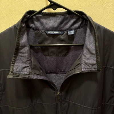 Cutter & Buck Stealth Hybrid Quilted Full-Zip Windbreaker Vest Navy Men’s Sz 3XB - Image 1 of 4