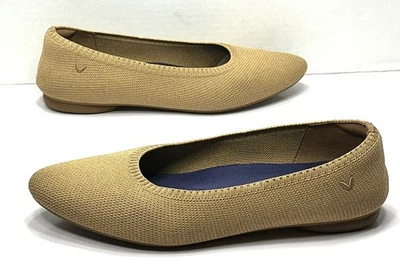 Zapatos planos de punto tostado VIVAIA Tamia 2.0 punta almendra beige para mujer talla 8.5 EE. UU. Foto 1 de 4