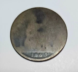 Gran Bretaña 1865 un centavo bajo grado - Imagen 1 de 2