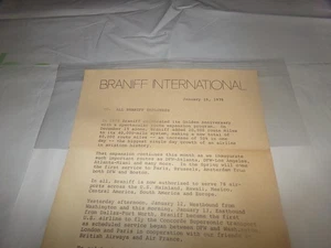 Vintage Braniff airlines employees newsletter Route expansion Celebrating  1979 - Picture 1 of 5