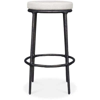 Uttermost 23931 Thayer 31 inch Java and Oyster White Outdoor Bar Stool - Image 1 of 4