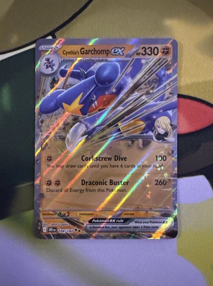 Cynthia's Garchomp ex 104/182 Sv10: Destined Rivals Holo - Image 1 of 2