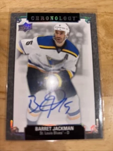 2019-20 UD Chronology Silver Rainbow On Card Auto Barret Jackman St. Louis Blues - Picture 1 of 2