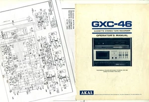 AKAI - GXC-46 - USER MANUAL WITH DIAGRAMS  /  ORIGINAL BOOK - Foto 1 di 1