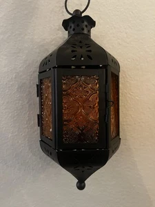 Orange Arabic Hanging Lantern - Picture 1 of 2