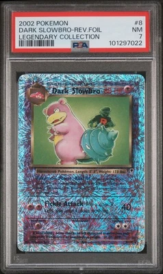 2002 Pokemon Dark Slowbro Reverse Foil Legendary Collection #8 PSA 7 NEAR MINT - Image 1 of 2