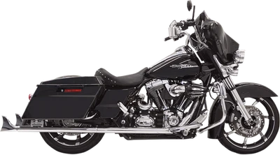 Bassani Chrome 36" Fishtail Slip on Baffled Mufflers for 95-16 Harley Touring - Image 1 of 2