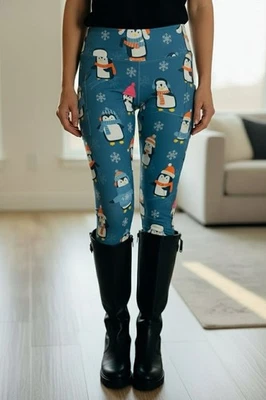 NUEVO TC2 Mujer Navidad Pingüino Leggings (Suave como Lularoe) Foto 1 de 4