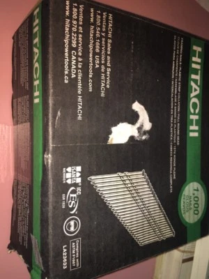 Hitachi #12707H 3" x .120 Wire Coil Round Head Galvanized Framing Nails 800ct - Image 1 of 3