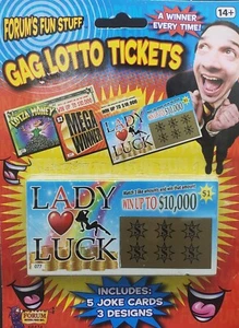 5 Gag Scratch Off Lottoscheine immer ein gewinnendes Lottoticket Streichgeschenk T11 - Bild 1 von 6
