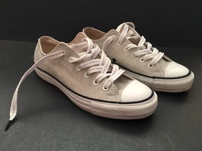 Womens Converse CTAS Ox Wolf Grey Silver Shimmer Casual Shoes  Sz 8 EUC - Image 1 of 4