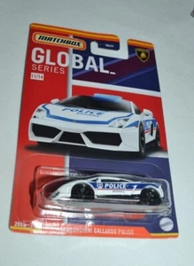 2021 MATCHBOX GLOBAL SERIES 11/14 - LAMBORGHINI GALLARDO POLICE WHITE - Picture 1 of 4