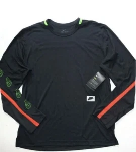 NIKE DRI FIT HERREN TRAININGSGRAFIK LANGARM T-SHIRT TOP Größe S SCHWARZ (BV4538 010 - Bild 1 von 12