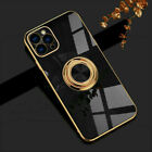 Plating Shockproof Ring Holder Case Cover For Iphone 12 11 Pro Max Xs Xr 8 7 Se