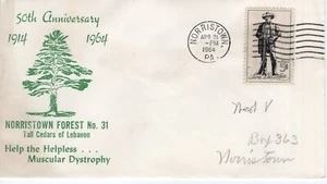 NORRISTOWN FOREST NO. 21 TALL CEDARS OF LEBANON,  NORRISTOWN, PA  1964  FDC18892 - Picture 1 of 1