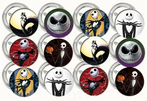 Jack Skellington Party Buttons 2.25" Giveaways Piñata Suffers Collections - 12 - Picture 1 of 1