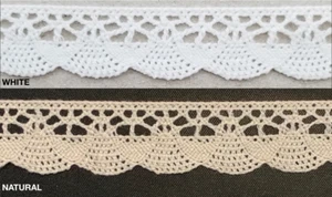 5/8" Baumwolle Cluny Spitzenborte - 18 kontinuierliche Yards - HERGESTELLT IN DEN USA! - Bild 1 von 5