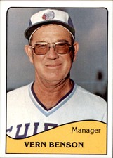 1979 Syracuse Chiefs TCMA #2 Vern Benson Manager Baseball Card