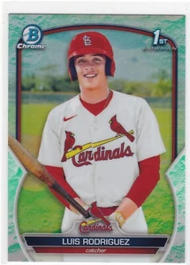 2023 Bowman Chrome Luis Rodriguez 1st Bowman Lunar Crater Refractor Cardinals - Picture 1 of 2
