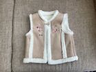 DOLLS/BABY CLOTHING GILLET BEIGE BY GEORGE