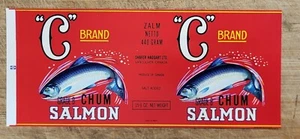 ADVERTISE Label Can Chum Salmon Shaffer Haggert Vancouver BC Canada - Picture 1 of 1