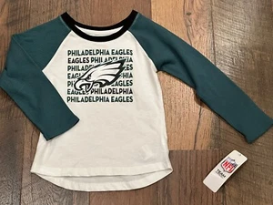 Philadelphia Eagles NFL Girls / Youth Girls LS Thermal Sleeve Shirt - NWT - Picture 1 of 9