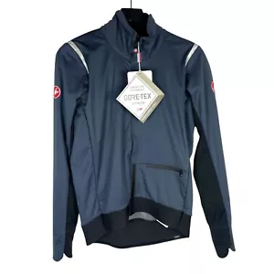 NEW Castelli Cycling Alpha Doppio RoS Jacket in Blue Silver 4523505 456 Size M - Picture 1 of 15