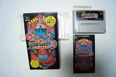Parlor! Mini 5 1997 Box Manual Nintendo Famicom SNES Japan Vintage Game - Image 1 of 2