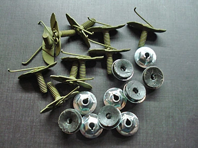 10 pcs Ford hood door body side trim moulding clips nuts sealer 3/4" - 7/8" NOS - Image 1 of 4