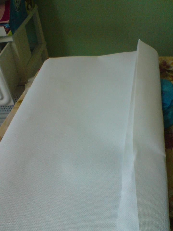 1 END OF ROLL 14ct WHITE 11"x156"  (28x400cm)   IDEAL 4 CARD MAKING   - Image 1 of 1