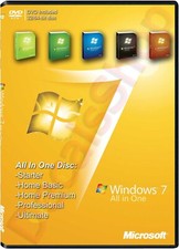 Windows 7 AIO Versions 32/64Bit Replacement Recover Restore Repair Boot Disc DVD
