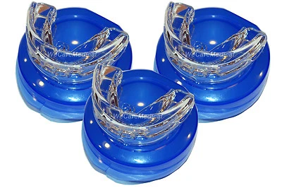 3x NEW STOP SNORING MOUTHPIECE GUARD ANTI SNORE  BRUXISM APNEA TEETH GRINDING - Image 1 of 4
