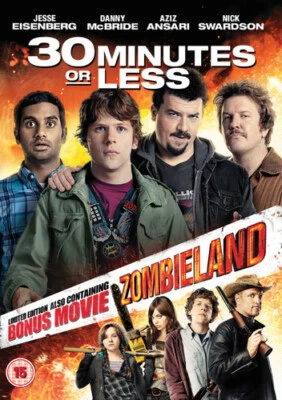 30 Minutes Or Less/Zombieland DVD (2012) Jesse Eisenberg, Fleischer (DIR) cert - Image 1 of 2