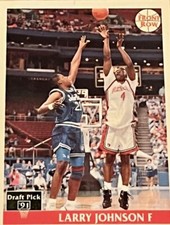 1991 Front Row Draft Pick Larry Johnson Rookie Card 44