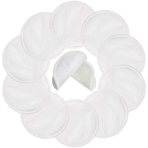 2X 10Pack 4.7 inch Reusable Washable Breastfeeding Organic Bamboo Nursing Pads - Picture 1 of 9