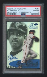 PSA 8 BARRY BONDS 1999 FLAIR SHOWCASE LEGACY COLLECTION ROW 3 #D /99 GIANTS HOF? - Picture 1 of 2