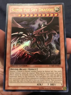 Yugioh 1x Slifer the Sky Dragon JUMP-EN061 Ultra Rare Limited Edition Near Mint  - Image 1 of 4